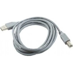 CABLU USB GEMBIRD pt. imprimanta, USB 2.0 (T) la USB 2.0 Type-B (T), 1.8m, conectori auriti, gri, "CCP-USB2-AMBM-6G" (timbru ver