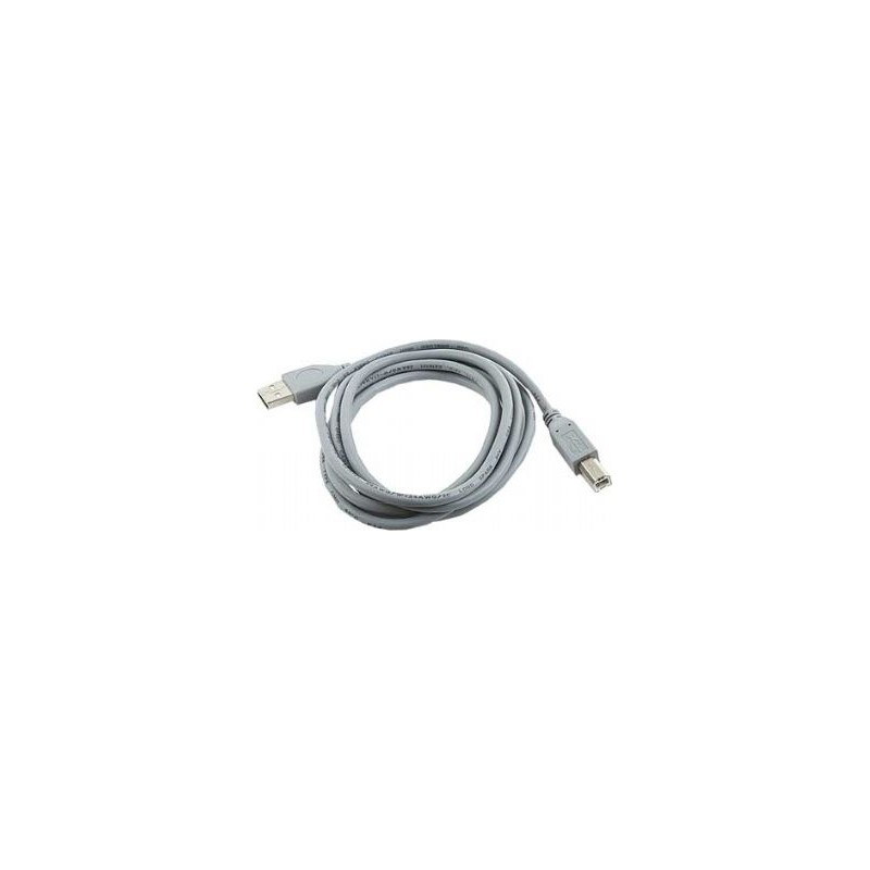 CABLU USB GEMBIRD pt. imprimanta, USB 2.0 (T) la USB 2.0 Type-B (T), 1.8m, conectori auriti, gri, "CCP-USB2-AMBM-6G" (timbru ver