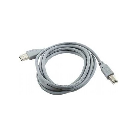 CABLU USB GEMBIRD pt. imprimanta, USB 2.0 (T) la USB 2.0 Type-B (T), 1.8m, conectori auriti, gri, "CCP-USB2-AMBM-6G" (timbru ver