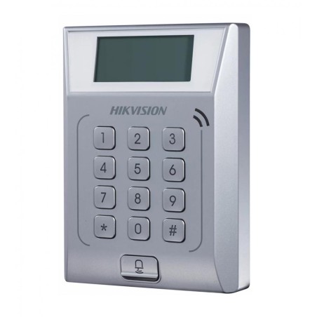 TERMINAL control acces HIKVISION, cititor carduri MiFare, TCP/IP, tastatura si sonerie,  "DS-K1T802M" (timbru verde 0.18 lei)