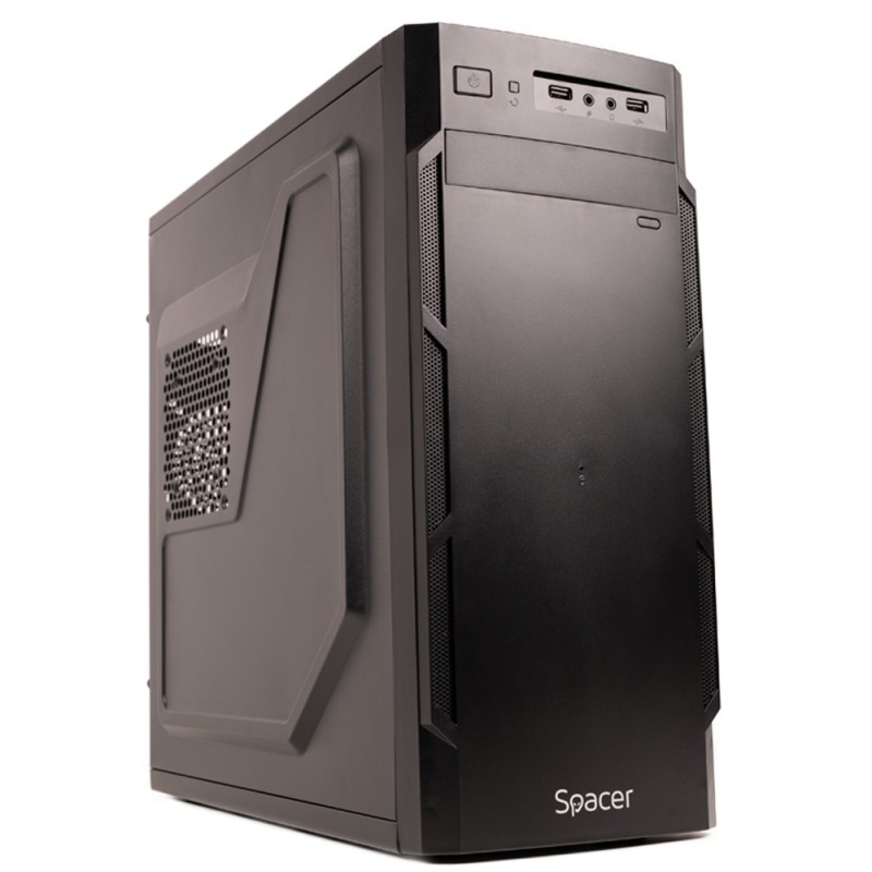 CARCASA  SPACER, Middle Tower, ATX, "KRYPTON", fara sursa, USB 2.0 x 2, Jack 3.5mm x 2,  "SPC-KRYPTON"
