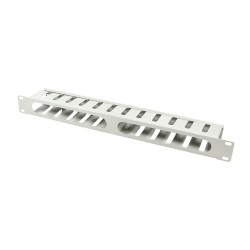 PANOU gestionare cabluri LOGILINK, tip masca orizontala perforata | masca orizontala cu capac detasabil, 19 inch, 1U, gri, "ORCC