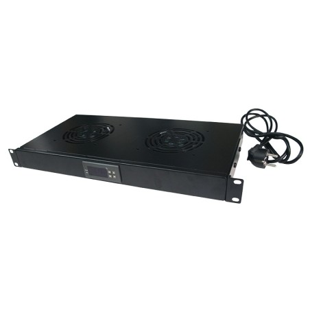 UNITATE RACIRE LOGILINK, 1U pentru rack 19", 4 ventilatoare, 1600rpm, 25dBA, flux aer 49.8cfm, otel 1.5mm, cu termostat, cablu a