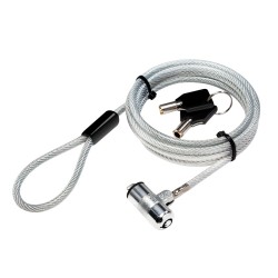 CABLU securitate LOGILINK pt. notebook, slot standard, 2 chei standard, 1.8m, cablu otel ultra-slim, permite pivotare si rotire 