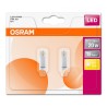 SET 2 becuri LED Osram, soclu G4, putere 1.8W, forma cilindric, lumina alb calda, alimentare 220 - 240 V, "000004058075093911" (