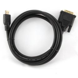 CABLU video GEMBIRD, adaptor HDMI (T) la DVI-D SL (T), 1.8m, conectori auriti, negru, "CC-HDMI-DVI-6" (timbru verde 0.18 lei)