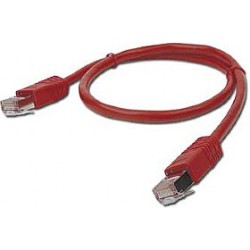 PATCH CORD UTP GEMBIRD Cat5e, cupru-aluminiu, 1 m, rosu, AWG26, "PP12-1M/R" (timbru verde 0.08 lei)