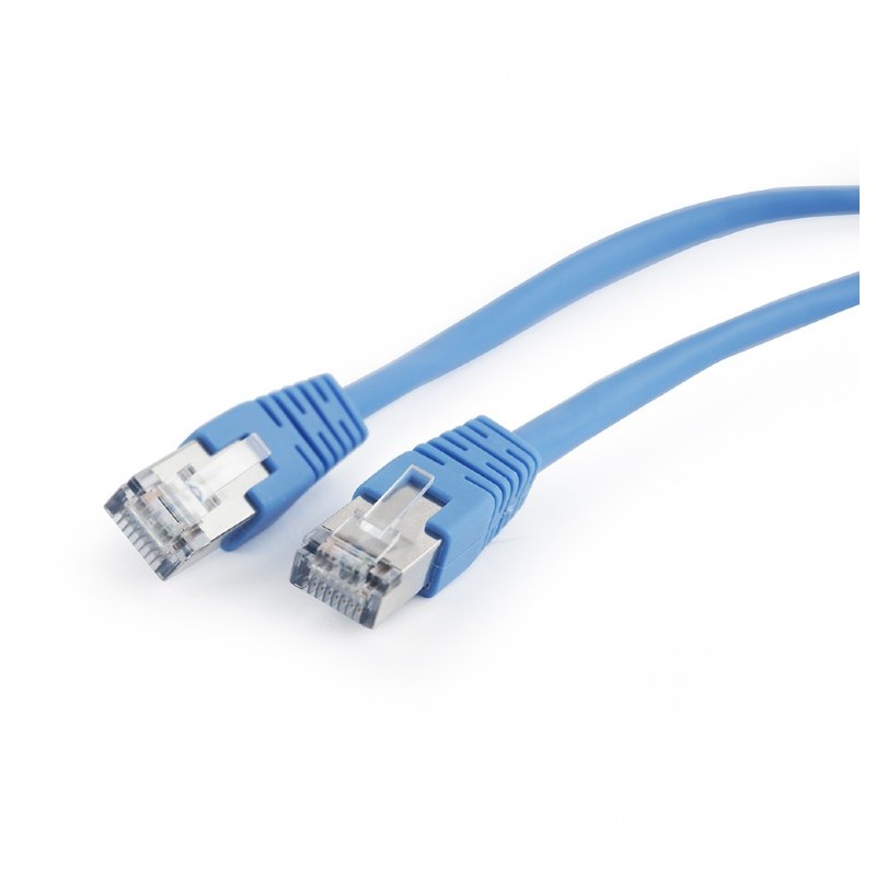 PATCH CORD FTP GEMBIRD Cat5e, cupru-aluminiu, 0.5 m, albastru, AWG26, ecranat "PP22-0.5M/B" (timbru verde 0.08 lei)