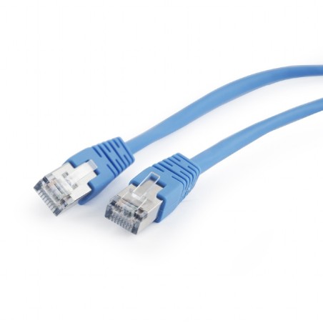PATCH CORD FTP GEMBIRD Cat5e, cupru-aluminiu, 0.5 m, albastru, AWG26, ecranat "PP22-0.5M/B" (timbru verde 0.08 lei)