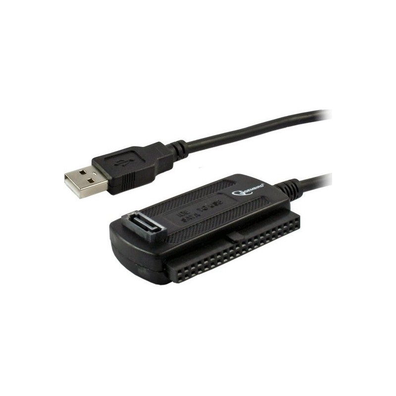 CABLU USB GEMBIRD adaptor, USB 2.0 (T) la IDE (M) ori S-ATA (M), 30cm, adaptor USB la unitati 2.5"/3.5", negru, "AUSI01" (timbru