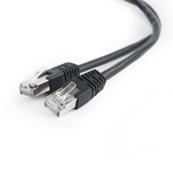 PATCH CORD FTP GEMBIRD Cat5e, cupru-aluminiu, 2 m, negru, AWG26, ecranat "PP22-2M/BK" (timbru verde 0.08 lei)