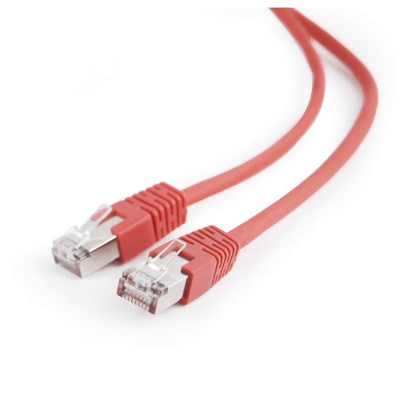 PATCH CORD FTP GEMBIRD Cat5e, cupru-aluminiu, 2 m, rosu, AWG26, ecranat "PP22-2M/R" (timbru verde 0.08 lei)