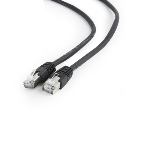 PATCH CORD FTP GEMBIRD Cat6, cupru-aluminiu, 0.5 m, negru, AWG26, ecranat "PP6-0.5M/BK" (timbru verde 0.08 lei)