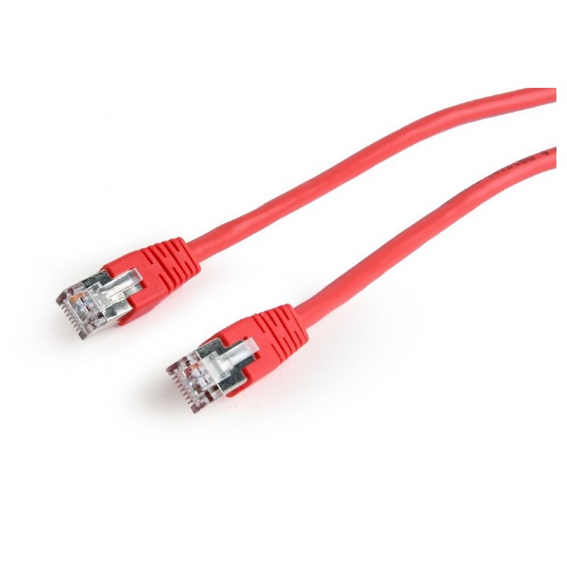 PATCH CORD FTP GEMBIRD Cat6, cupru-aluminiu, 0.5 m, rosu, AWG26, ecranat "PP6-0.5M/R" (timbru verde 0.08 lei)