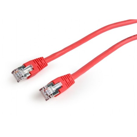 PATCH CORD FTP GEMBIRD Cat6, cupru-aluminiu, 0.5 m, rosu, AWG26, ecranat "PP6-0.5M/R" (timbru verde 0.08 lei)