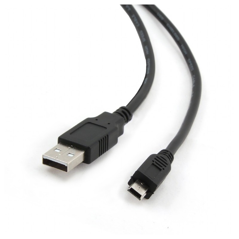 CABLU alimentare si date GEMBIRD, pt. smartphone, USB 2.0 (T) la Mini-USB 2.0 (T), 1.8m, conectori auriti, negru, "CCP-USB2-AM5P