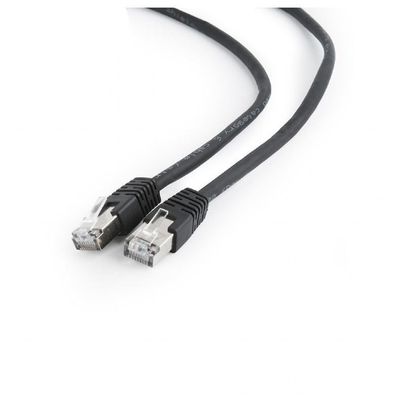 PATCH CORD FTP GEMBIRD Cat6, cupru-aluminiu, 1 m, negru, AWG26, ecranat "PP6-1M/BK" (timbru verde 0.08 lei)