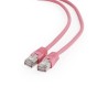 PATCH CORD FTP GEMBIRD Cat6, cupru-aluminiu, 1 m, roz, AWG26, ecranat "PP6-1M/RO" (timbru verde 0.08 lei)