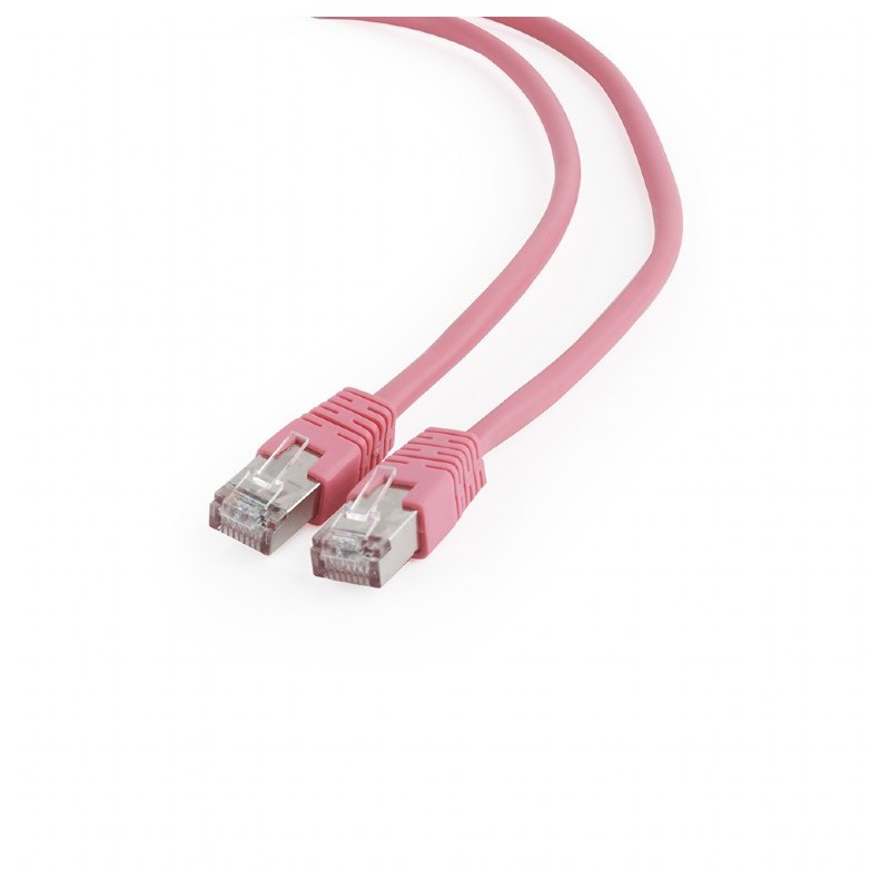 PATCH CORD FTP GEMBIRD Cat6, cupru-aluminiu, 5 m, roz, AWG26, ecranat "PP6-5M/RO" (timbru verde 0.18 lei)
