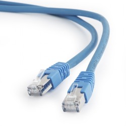 PATCH CORD S/FTP GEMBIRD Cat6a, LSZH, cupru, 0.25 m, albastru, AWG27, dublu ecranat "PP6A-LSZHCU-B-0.25M" (timbru verde 0.08 lei