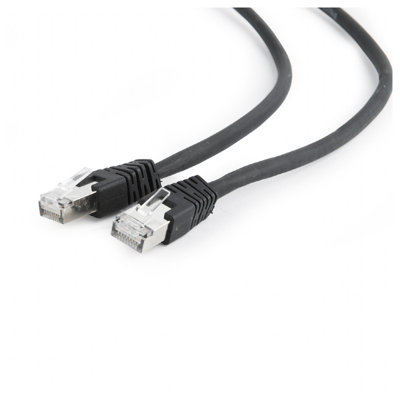 PATCH CORD S/FTP GEMBIRD Cat6a, LSZH, cupru, 3 m, negru, AWG27, dublu ecranat "PP6A-LSZHCU-BK-3M" (timbru verde 0.08 lei)