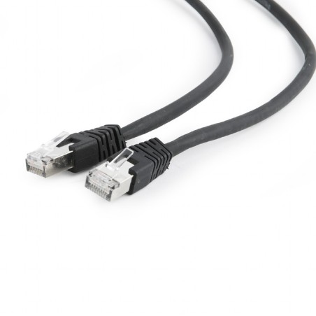 PATCH CORD S/FTP GEMBIRD Cat6a, LSZH, cupru, 3 m, negru, AWG27, dublu ecranat "PP6A-LSZHCU-BK-3M" (timbru verde 0.08 lei)