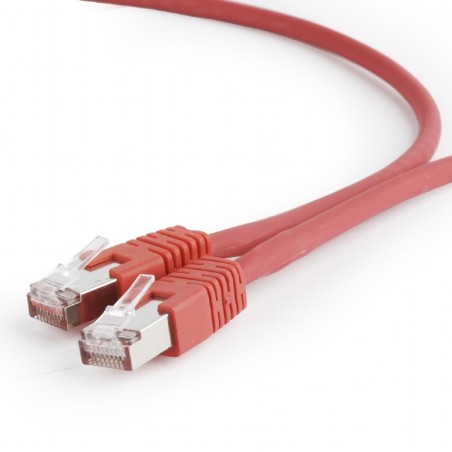 PATCH CORD S/FTP GEMBIRD Cat6a, LSZH, cupru, 2 m, rosu, AWG27, dublu ecranat "PP6A-LSZHCU-R-2M" (timbru verde 0.08 lei)