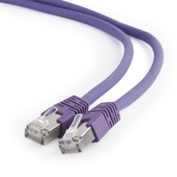 PATCH CORD S/FTP GEMBIRD Cat6a, LSZH, cupru, 2 m, violet, AWG27, dublu ecranat "PP6A-LSZHCU-V-2M" (timbru verde 0.08 lei)