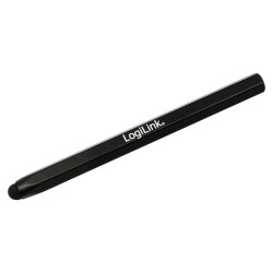 TOUCH PEN LOGILINK, pt. tablete si smartphone, varf din cauciuc, forma hexagonala, aluminiu, negru, "AA0010"  (timbru verde 0.03