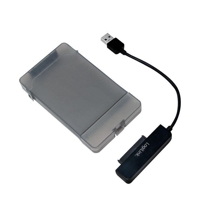 CABLU USB LOGILINK adaptor, USB 3.0 (T) la S-ATA (T), 10cm, adaptor USB la HDD S-ATA 2.5", carcasa de protectie pt. HDD, negru, 