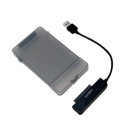 CABLU USB LOGILINK adaptor, USB 3.0 (T) la S-ATA (T), 10cm, adaptor USB la HDD S-ATA 2.5", carcasa de protectie pt. HDD, negru, 