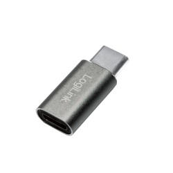 ADAPTOR LOGILINK, pt. smartphone, USB 3.0, USB Type-C (T) la Micro-USB (M), argintiu, "AU0041" (timbru verde 0.08 lei)