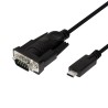 CABLU USB LOGILINK adaptor, USB 2.0 Type-C (T) la Serial DB9M (9-pin)(RS232)(T), 1.2m, negru, "AU0051" (timbru verde 0.08 lei)