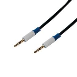 CABLU audio LOGILINK stereo (3.5 mm jack T/T), 1.5m, premium, conectori auriti, negru "BASC15" (timbru verde 0.08 lei)
