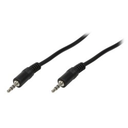CABLU audio LOGILINK stereo (3.5 mm jack T/T), 1m, negru "CA1049" (timbru verde 0.08 lei)