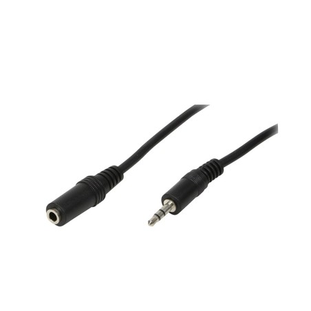 CABLU audio LOGILINK prelungitor stereo (3.5 mm jack M/T), 3m, negru, "CA1054" (timbru verde 0.08 lei)