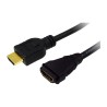 CABLU video LOGILINK, adaptor HDMI (T) la HDMI (M), 5m, conectori auriti, rezolutie maxima 4K DCI (4096 x 2160) la 60 Hz, negru,