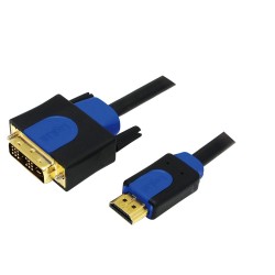 CABLU video LOGILINK, adaptor HDMI (T) la DVI-D SL (T), 10m, conectori auriti, Full HD+ (1920 x 1200) la 60 Hz, negru, "CHB3110"