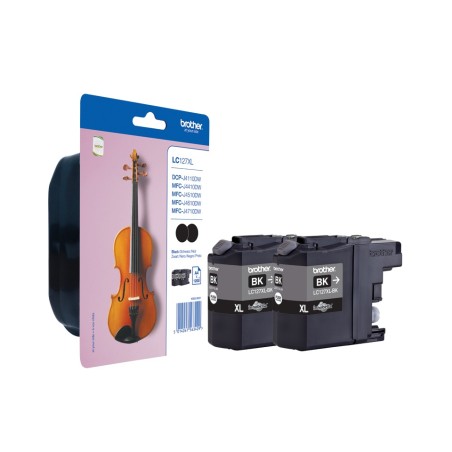 Dual-Pack  Original Brother Black, LC127XLBKBP2, pentru DCP-J4110| MFC-J4410|J4510|J4610|J4710, 1.2K, (timbru verde 0.15 lei), "