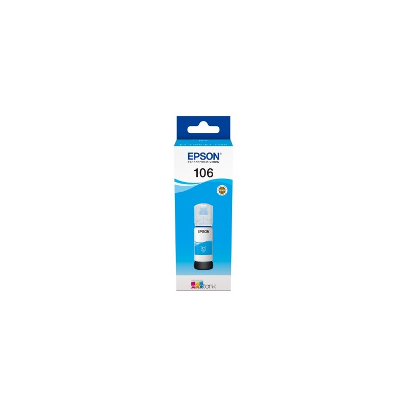 Cartus Cerneala Original Epson Cyan, nr.106, pentru L7160|L7180, 70ml, (timbru verde 0.15 lei), "C13T00R240"(RAPO)