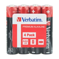 BATERIE VERBATIM  AAA (R3), 1.5V alcalina,  4 buc., shrink wrap "49500" (timbru verde 0.32 lei)