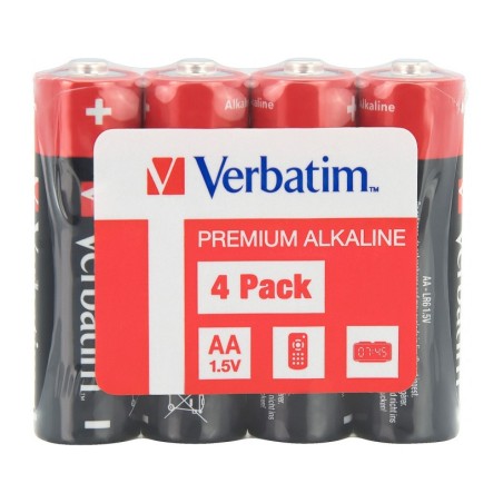 BATERIE VERBATIM  AA (R6), 1.5V alcalina,  4 buc., shrink wrap "49501" (timbru verde 0.32 lei)
