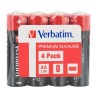 BATERIE VERBATIM  AA (R6), 1.5V alcalina,  4 buc., shrink wrap "49501" (timbru verde 0.32 lei)