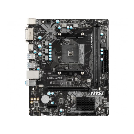 PLACA de BAZA MSI "A320M-A PRO", skt AM4, mATX, AMD A320, 2 x DDR4, max. 32 GB, 4 x SATA, nu x M.2, 7.1, "A320M-A PRO"