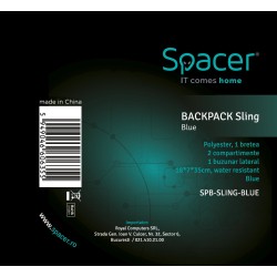 RUCSAC SPACER Sling, nylon,1 bretea, 2 compartimente principale,1 buzunar frontal,1 buzunar lateral, 35x18x7cm, water resistant,