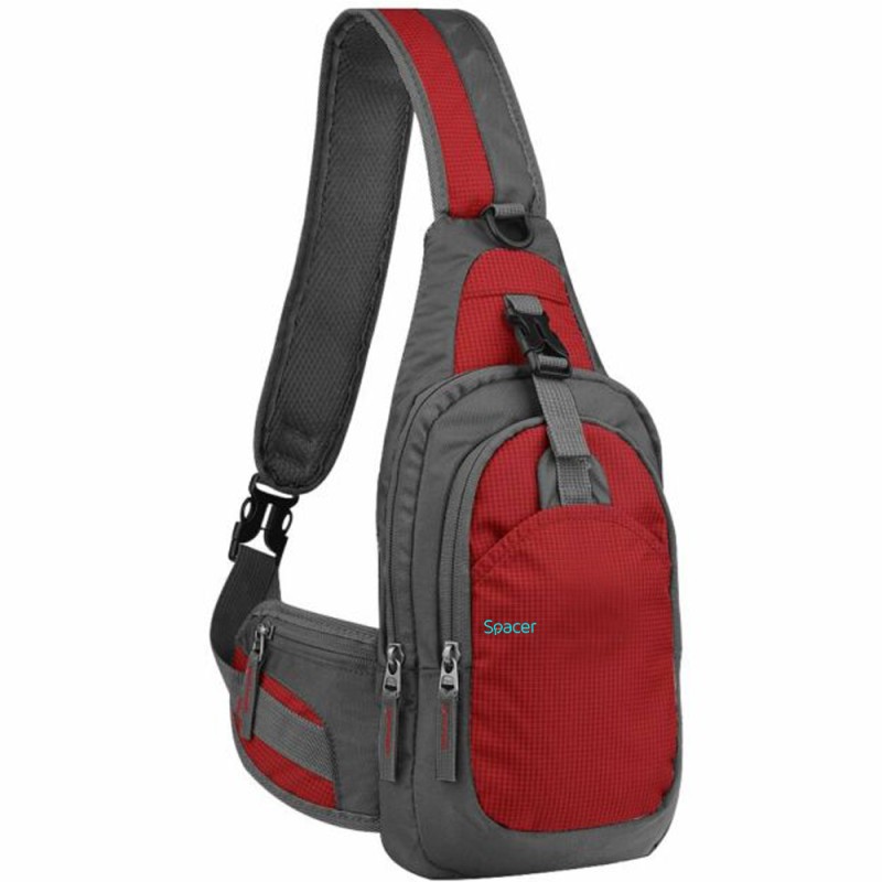 RUCSAC SPACER Sling, nylon,1 bretea, 2 compartimente principale,1 buzunar frontal, 1 buzunar lateral, 35x18x7cm, water resistant