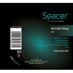 RUCSAC SPACER Sling, nylon,1 bretea, 2 compartimente principale,1 buzunar frontal, 1 buzunar lateral, 35x18x7cm, water resistant