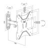SUPORT de perete LOGILINK, pt 1 TV/monitor plat, diag. max 42 inch, inclinare, pivotare, max 25 Kg, "BP0007"