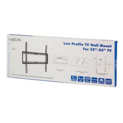 SUPORT de perete LOGILINK, pt 1 TV/monitor plat, diag. max 55 inch, fix, max 35 Kg, "BP0009"