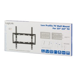 SUPORT de perete LOGILINK, pt 1 TV/monitor plat, diag. max 55 inch, fix, max 40 Kg, "BP0011"